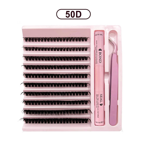 DIY Lashes Extension Kit Lash Bond and Seal Remover Eyelashes 200 PCS