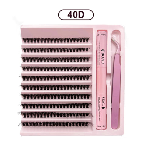 DIY Lashes Extension Kit Lash Bond and Seal Remover Eyelashes 200 PCS