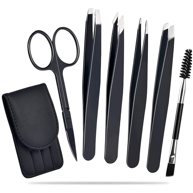 4pcs Set Professional Tweezers Set Perfect For Eyebrow Hair Removal Splinter Very Effortless and Relaxed to Remove
