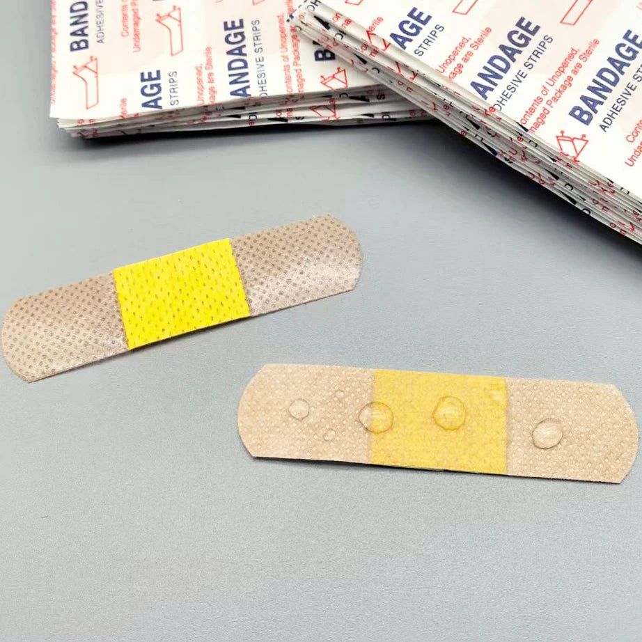 50/100Pcs Waterproof Breathable Cushion Adhesive Plaster Wound Hemostasis Sticker Band First Aid Medical Gauze Bandage band,aids