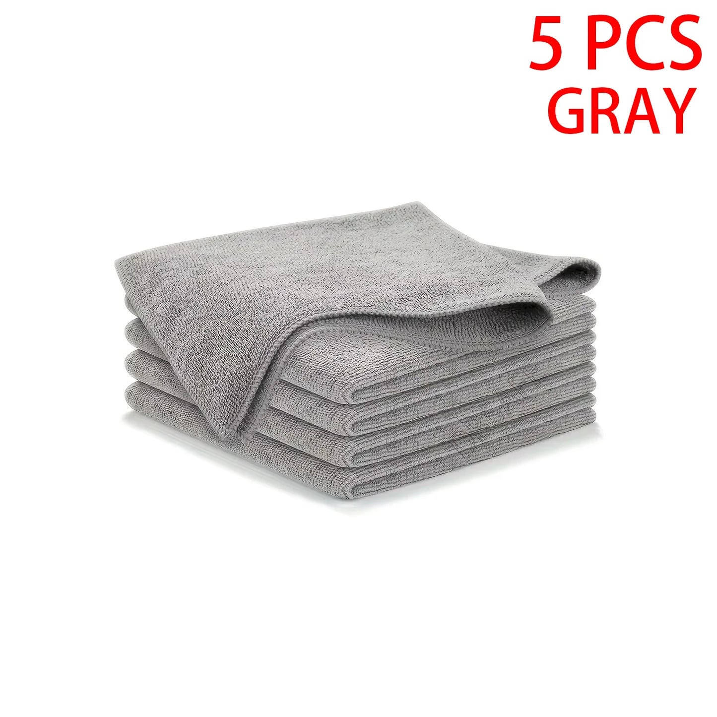 5/10/20pcs Kitchen Towel, Ultra-fine Fiber Light Gray Cleaning Cloth Set, Absorbent, Soft And Stain-removing Cloth