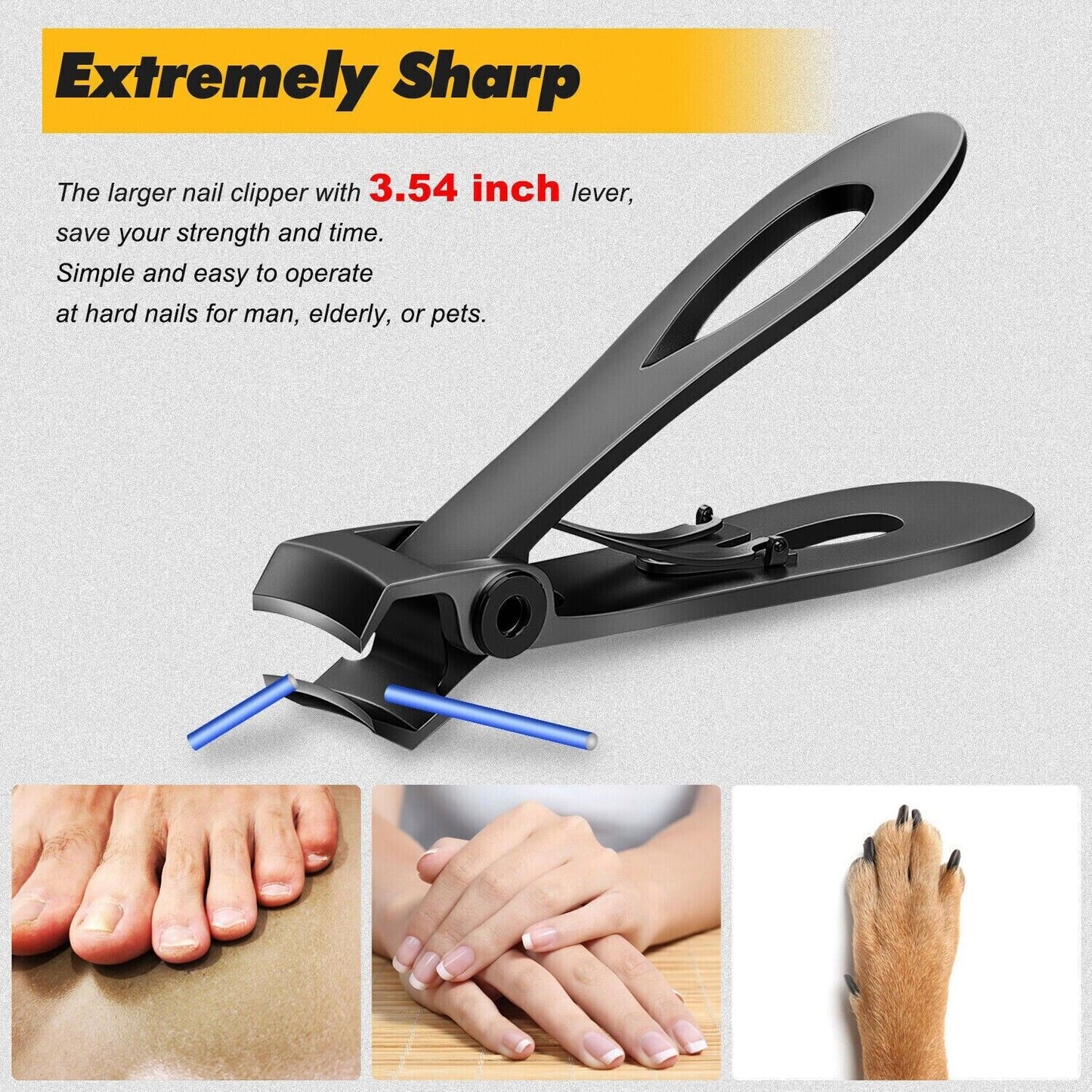 Extra Large Toe Nail Clippers For Thick Hard Nails Cutter Heavy Duty