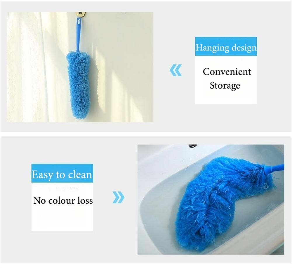 Microfiber Duster Cleaning Brush Dust Cleaner Bendable Handle Soft
