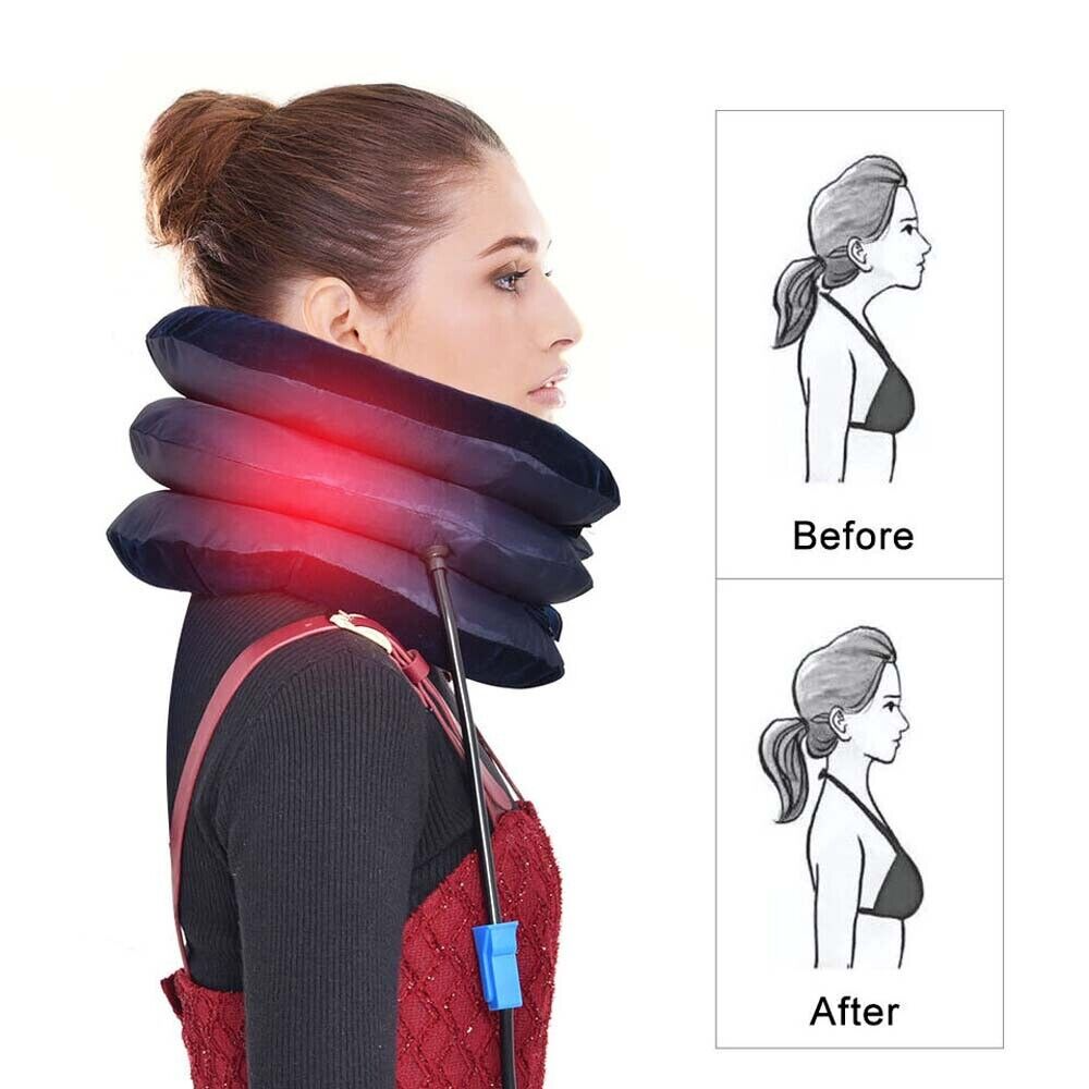 Cervical Neck Traction Device Collar Brace Support Pain Relief