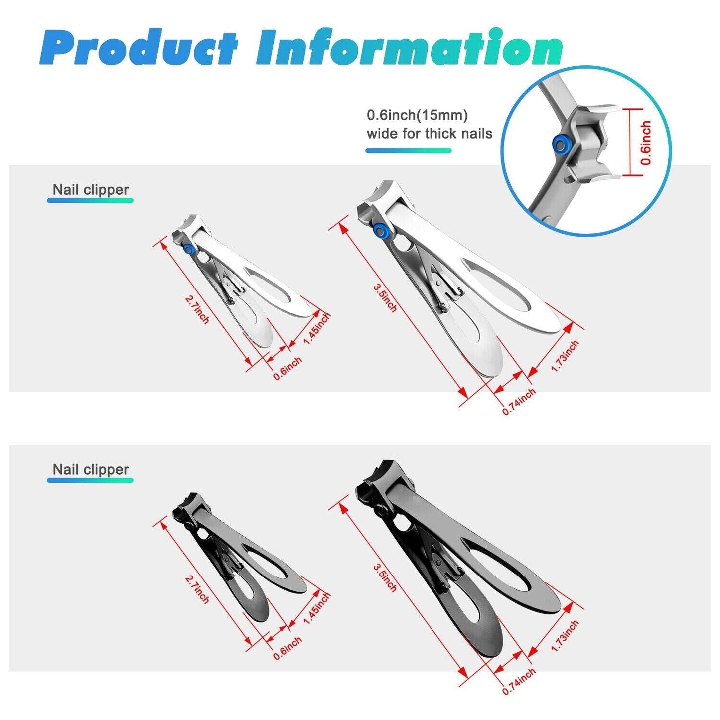 Extra Large Toe Nail Clippers For Thick Hard Nails Cutter Heavy Duty