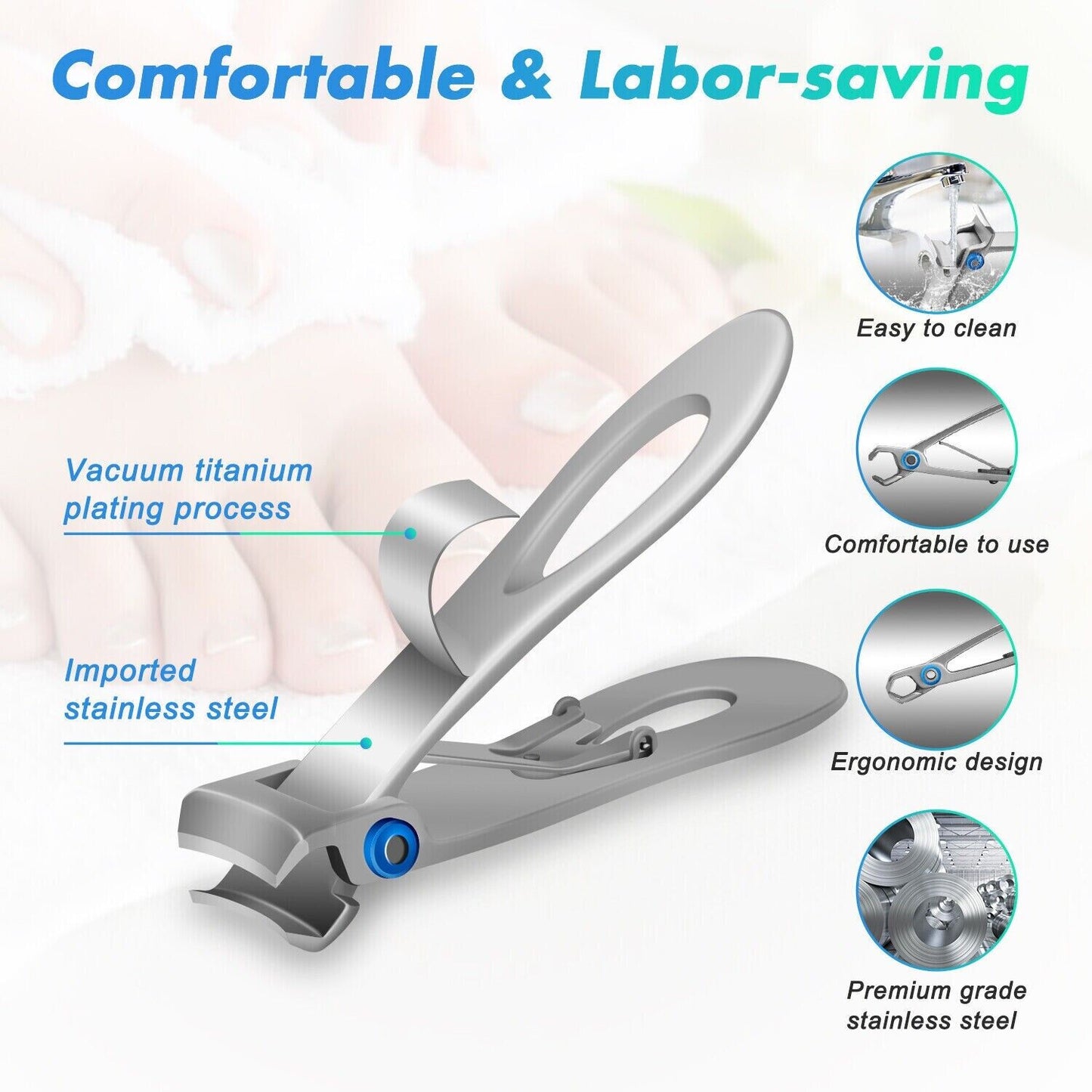 Extra Large Toe Nail Clippers For Thick Hard Nails Cutter Heavy Duty