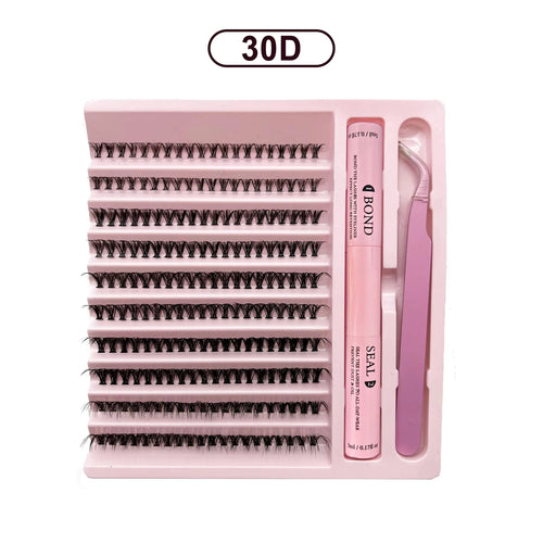 DIY Lashes Extension Kit Lash Bond and Seal Remover Eyelashes 200 PCS