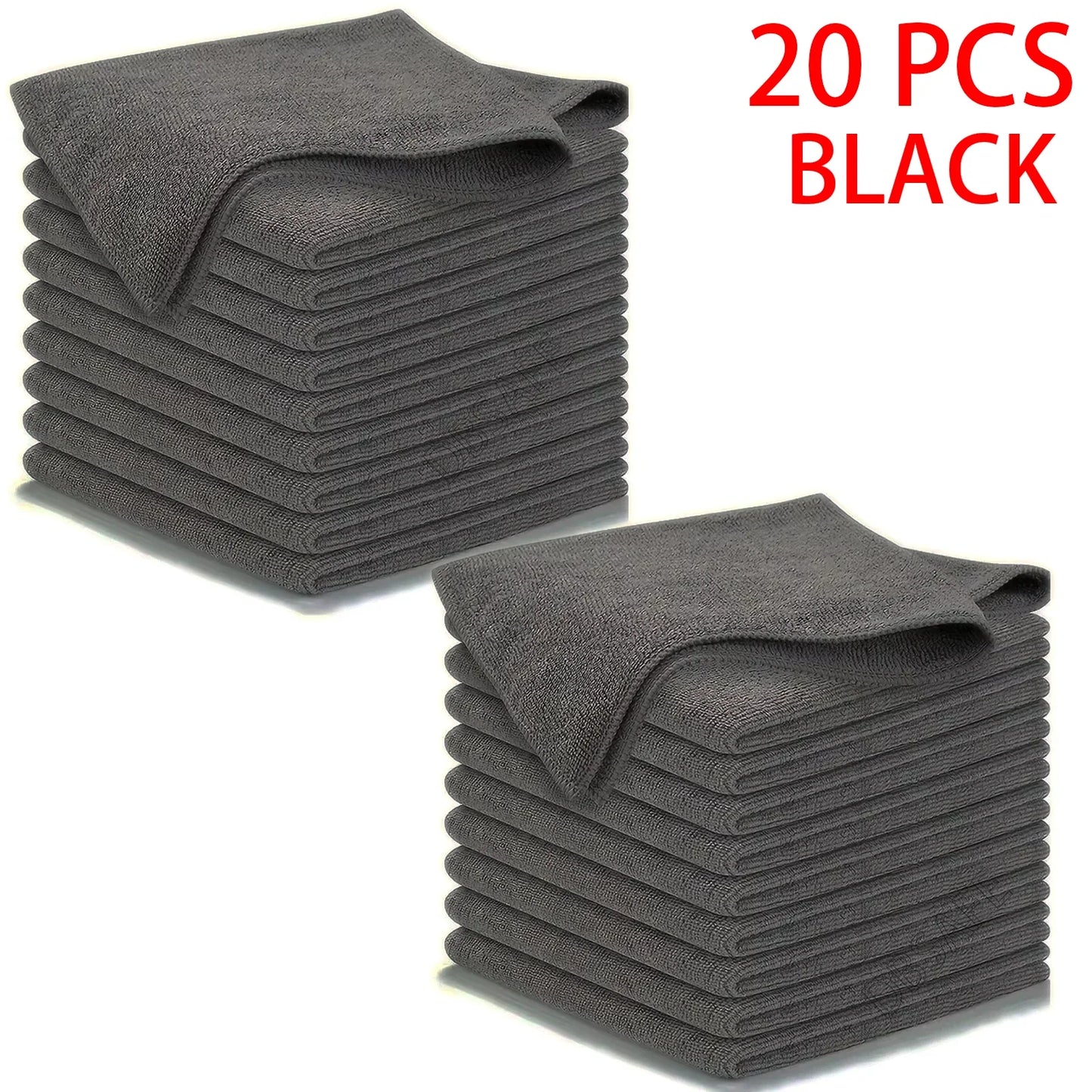 5/10/20pcs Kitchen Towel, Ultra-fine Fiber Light Gray Cleaning Cloth Set, Absorbent, Soft And Stain-removing Cloth