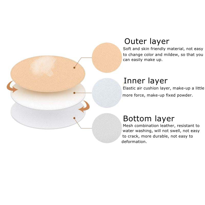 10pcs Smooth Cosmetic Soft Wet and dry air cushion puff